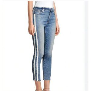 7 for all Mankind Ankle Skinny white Racing Stripe on sides - Size 27
